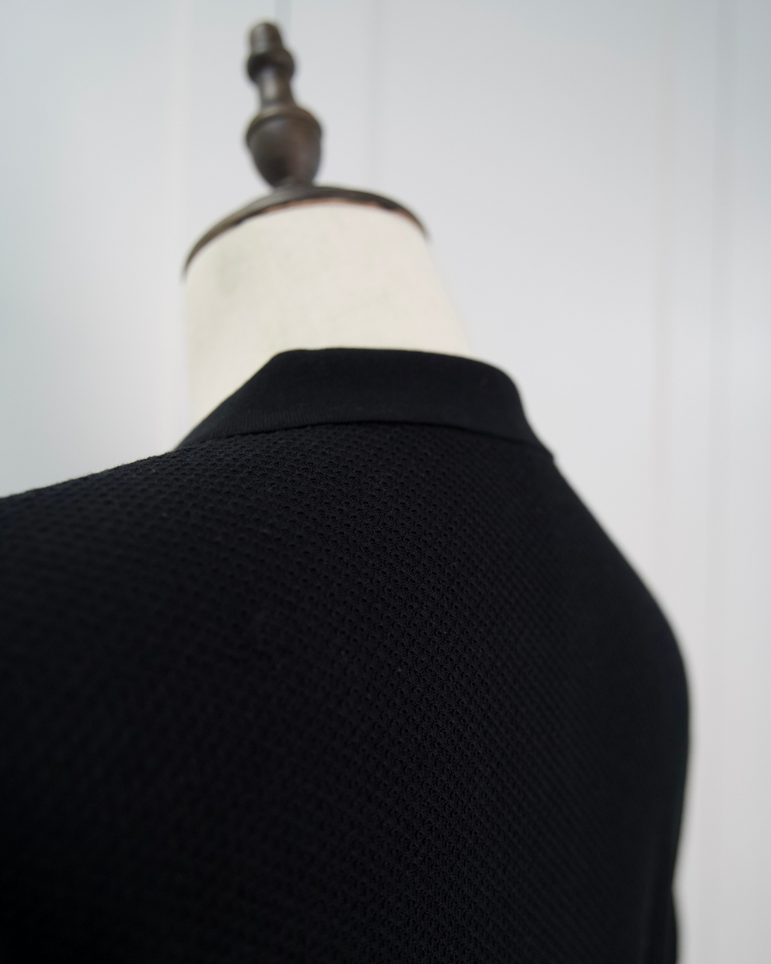Textured Open-Collar Polo