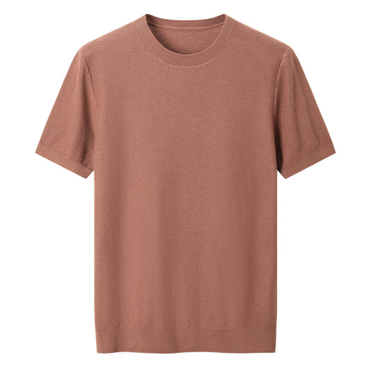 Textured Cotton-Silk Tee