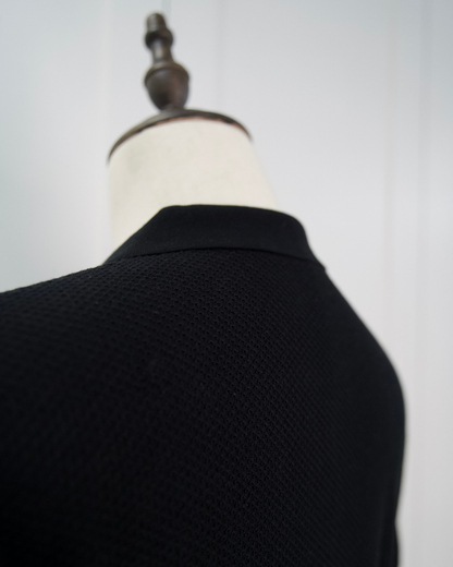 Textured Open-Collar Polo