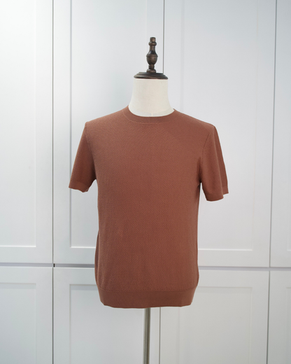 Textured Cotton-Silk Tee