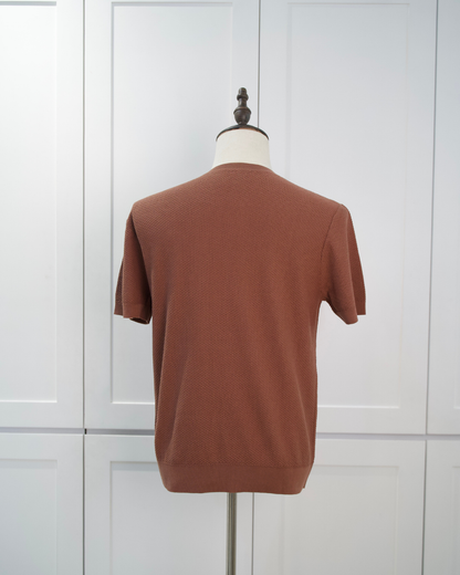 Textured Cotton-Silk Tee